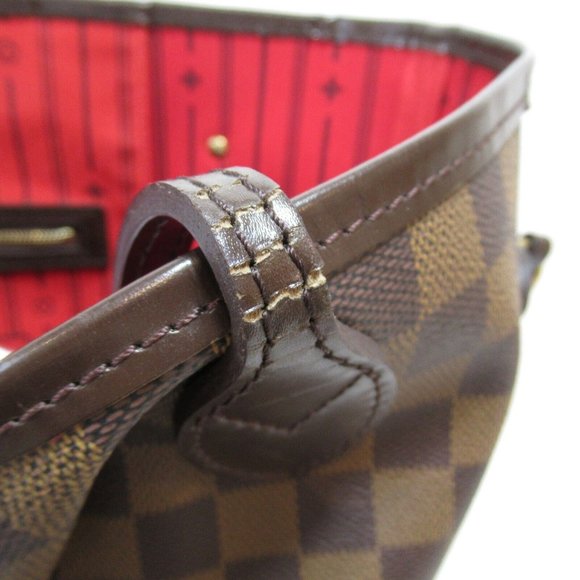 LOUIS VUITTON Neverfull MM Shoulder tote bag Damier Ebene Used LV - Picture 10 of 10